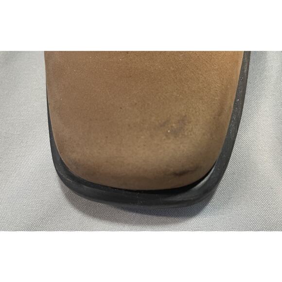 Etienne Aigner Saddle Leather Ankle Boots Square Toe Brown Women's Size 7 1/2. - Picture 11 of 12